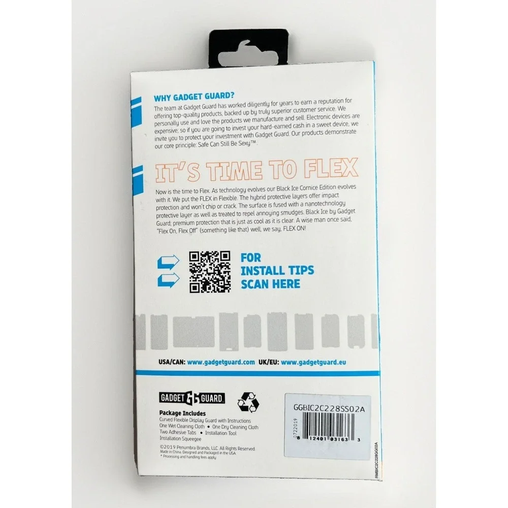 Gadget Guard Black Ice Cornice Flex Screen Protector Samsung Galaxy S10+ - New!!